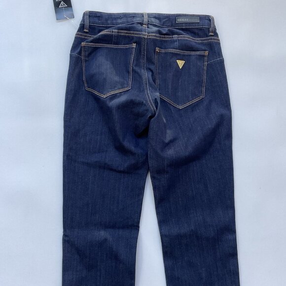 Guess Women’s Curve X Mid Rise Skinny Jeans In Dark Indigo Denim Size 26 - Picture 10 of 12